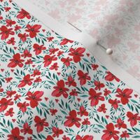 MINI Celebration Deer Seamless Red Floral 