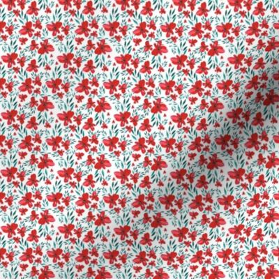 MINI Celebration Deer Seamless Red Floral 