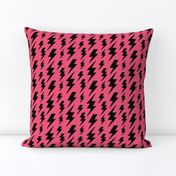 lightning bolts black on pink » halloween