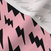 lightning bolts black on pastel pink » halloween