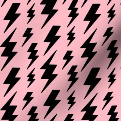 lightning bolts black on pastel pink » halloween