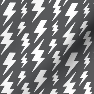 lightning bolts white on dark grey » halloween