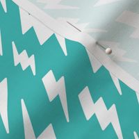 lightning bolts white teal » halloween