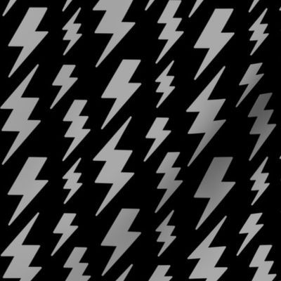 lightning bolts grey black » halloween