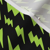 lightning bolts lime green on black » halloween