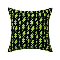 lightning bolts lime green on black » halloween