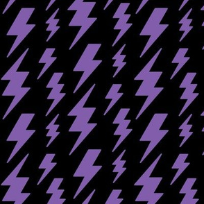 lightning bolts purple on black » halloween