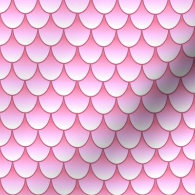 Mermaid/Dragon Scales - White Pink