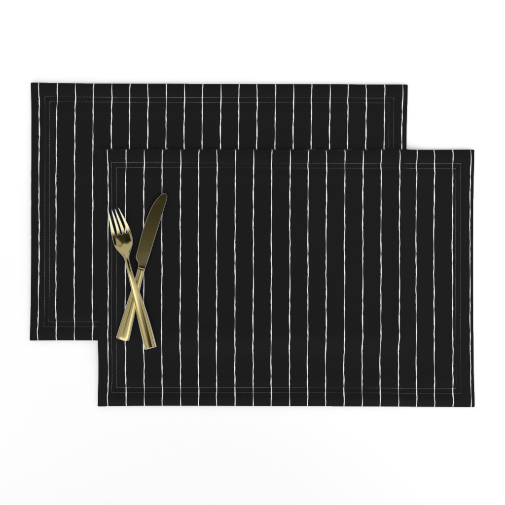 pinstripes white on black » halloween - monochrome - black and white pumpkin jack costume