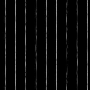 pinstripes light slate grey on black » halloween - monochrome