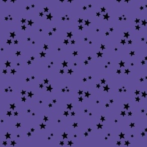 starry stars SM black on purple