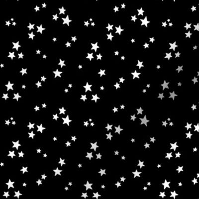 starry stars SM white on black