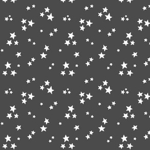 starry stars SM white on dark grey