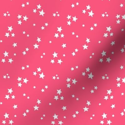 starry stars SM white on hot pink