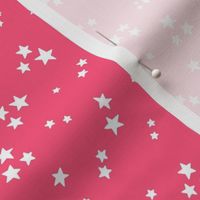 starry stars SM white on hot pink