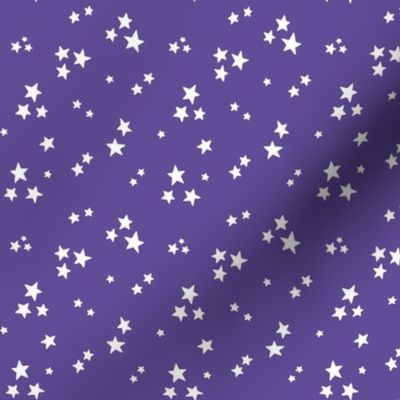 starry stars SM white on purple