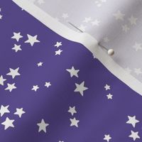 starry stars SM white on purple