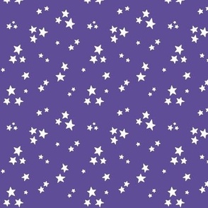 starry stars SM white on purple