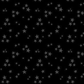 starry stars SM dark grey on black