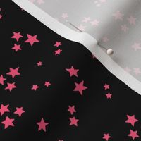 starry stars SM hot pink on black