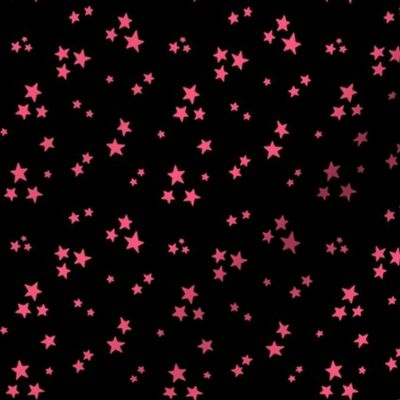 starry stars SM hot pink on black