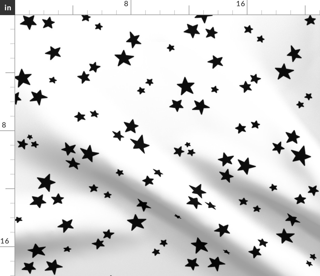 starry stars LG black on white