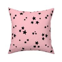 starry stars LG black on light pink