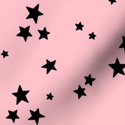 starry stars LG black on light pink
