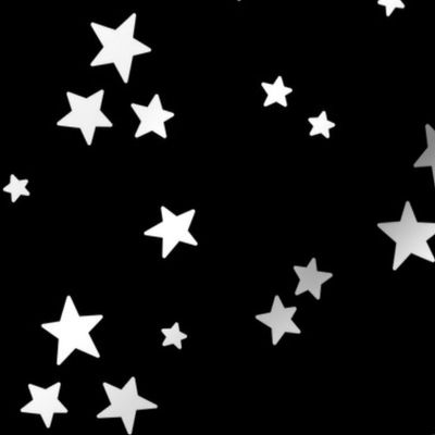 starry stars LG white on black