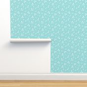 starry stars LG white on light teal