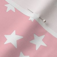 starry stars LG white on light pink