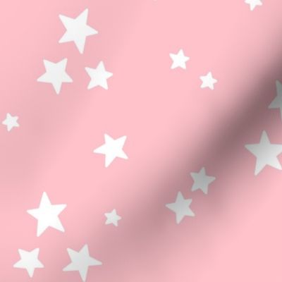 starry stars LG white on light pink