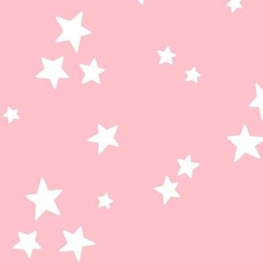 starry stars LG white on light pink