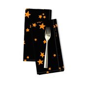 starry stars LG bright orange on black