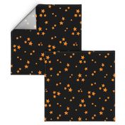 starry stars LG bright orange on black