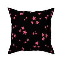 starry stars LG hot pink on black