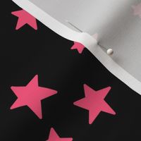 starry stars LG hot pink on black
