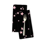 starry stars LG light pink on black