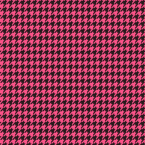 Houndstooth Pink and Black - Small