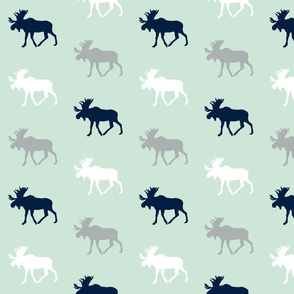 multi moose on mint || the northern lights collection