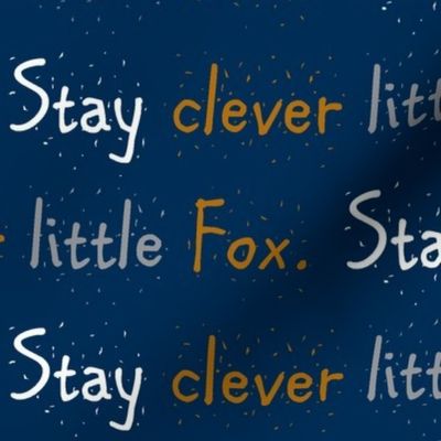 Stay clever little fox // on navy