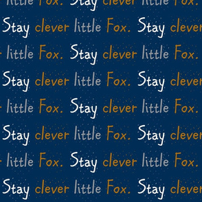 Stay clever little fox // on navy