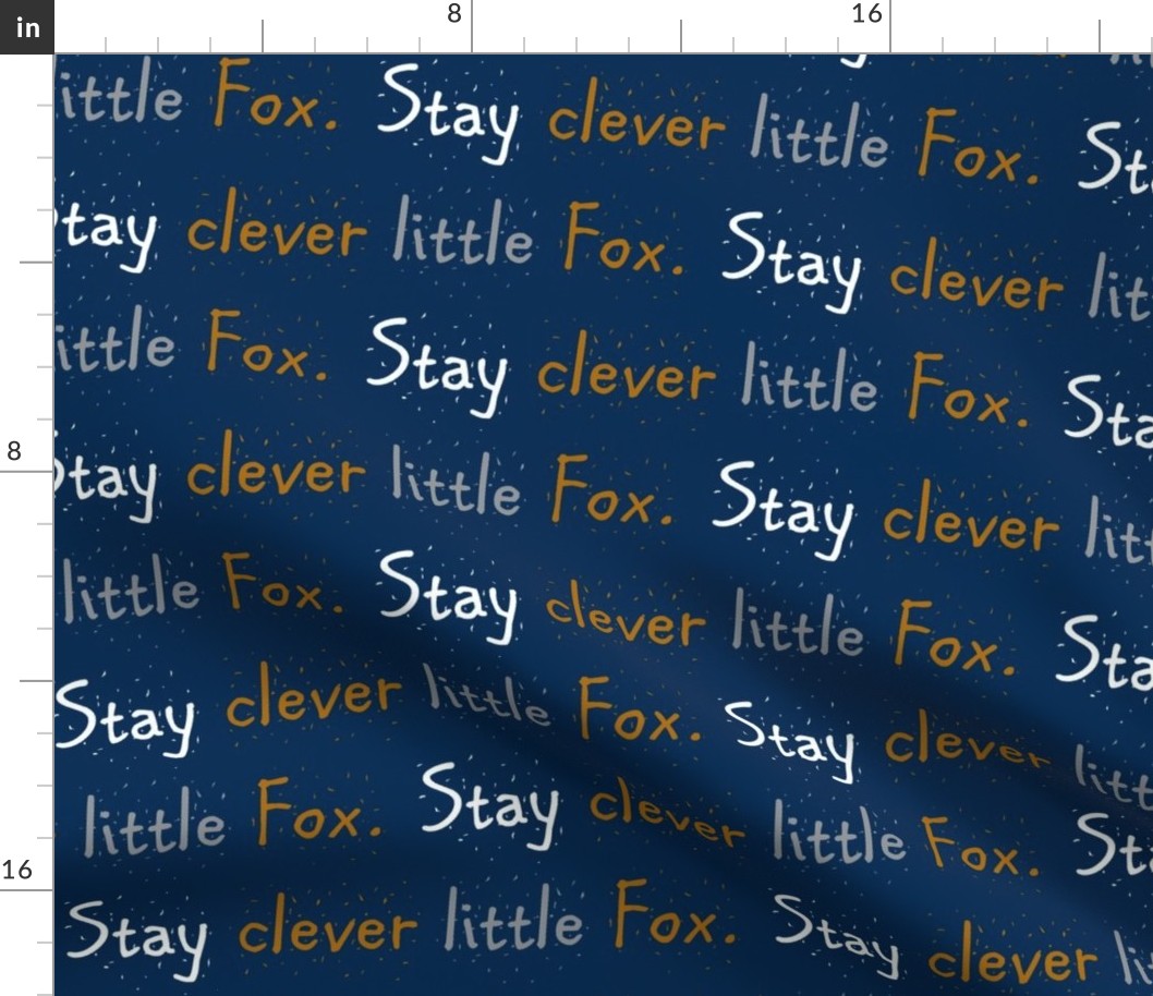 Stay clever little fox // on navy