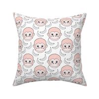 monkey-face-and-bananas---soft pink-on-white