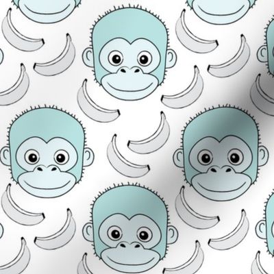 monkey-face-and-bananas---blue-on-white