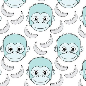 monkey-face-and-bananas---blue-on-white