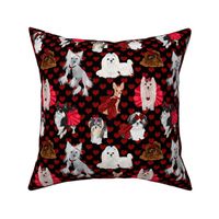 Red Leopard Hearts - Maltese, Chihuahua, Chinese Crested, Pomeranian, Yorkie, Parti Yorkie