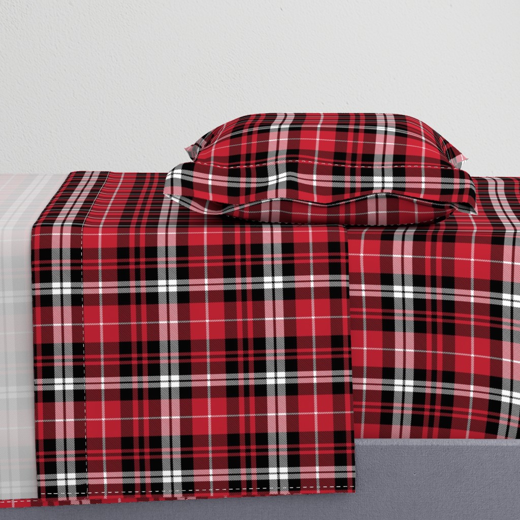 fall plaid || black red and white