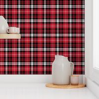 fall plaid || black red and white