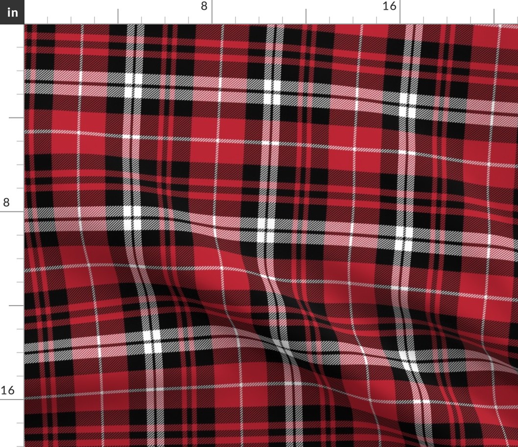 fall plaid || black and white Fabric | Spoonflower